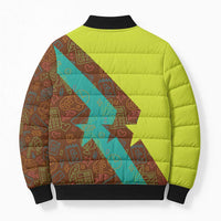 Quality Learning Center Bomber Puffer Jacket with School Supply Doodle Pattern