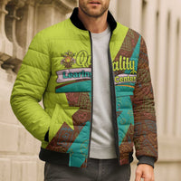 Quality Learning Center Bomber Puffer Jacket with School Supply Doodle Pattern