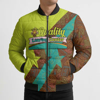 Quality Learning Center Bomber Puffer Jacket with School Supply Doodle Pattern