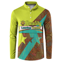 Quality Learning Center Button Sweatshirt with School Supply Doodle Pattern