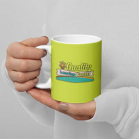 Quality Learning Center Ceramic Mug with School Supply Doodle Pattern
