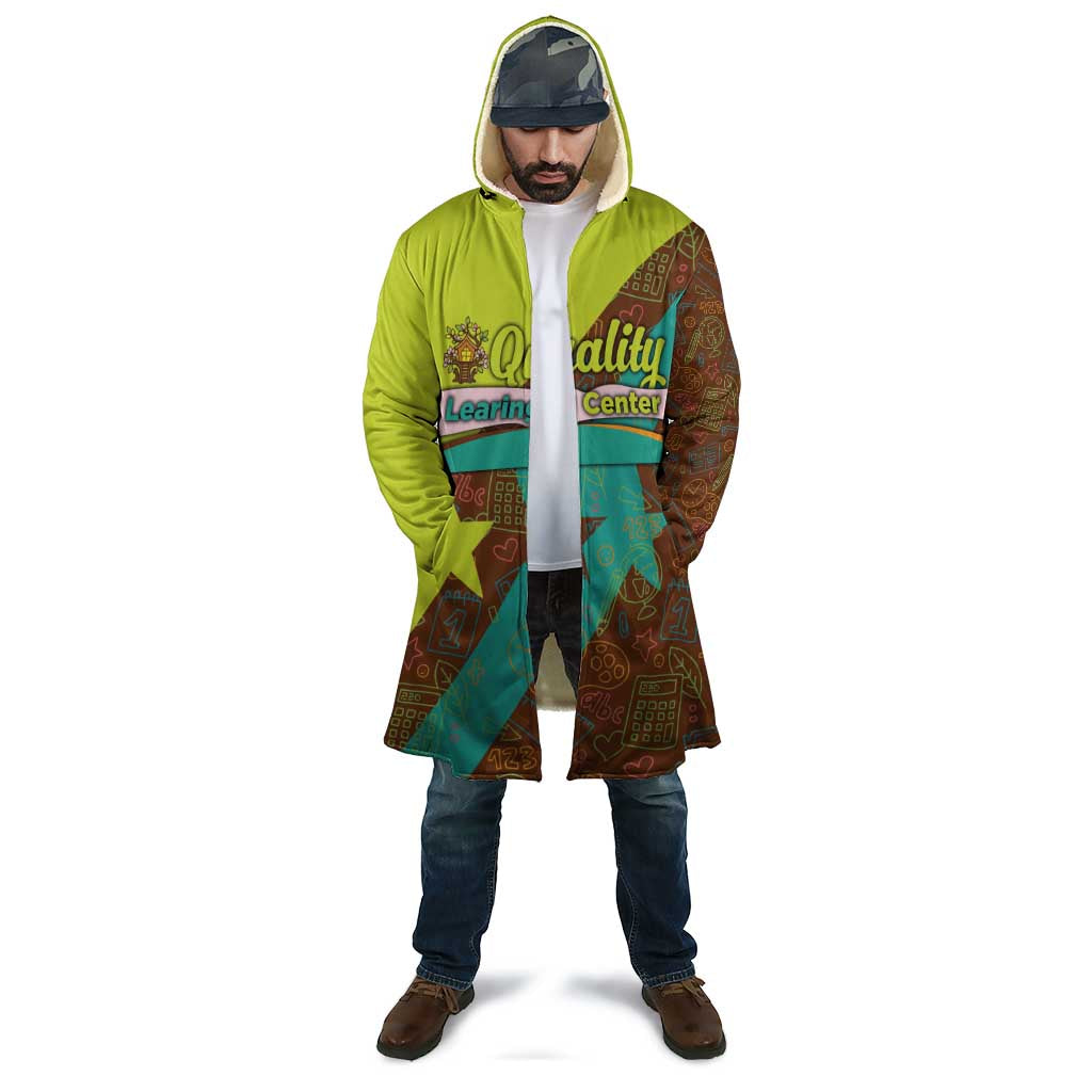 Quality Learning Center Cloak with School Supply Doodle Pattern