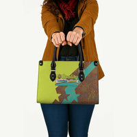 Quality Learning Center Leather Bag with School Supply Doodle Pattern