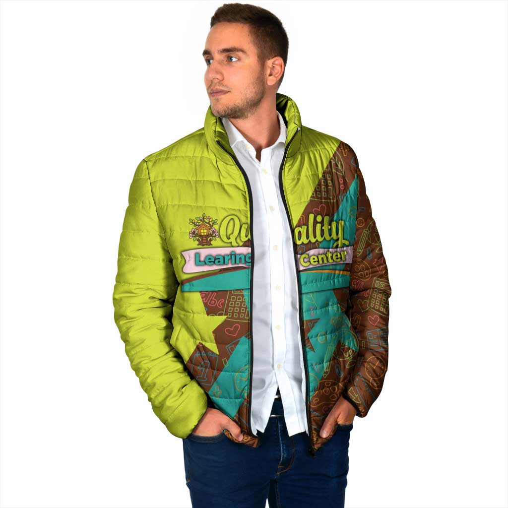 Quality Learning Center Padded Jacket with School Supply Doodle Pattern