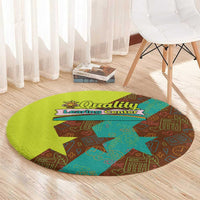 Quality Learning Center Round Carpet with School Supply Doodle Pattern