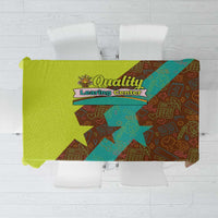 Quality Learning Center Tablecloth with School Supply Doodle Pattern