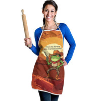 Cowboy Frog Outlaw Apron with Desert Sunset Silhouette Pattern