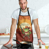Cowboy Frog Outlaw Apron with Desert Sunset Silhouette Pattern