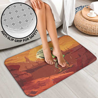 Cowboy Frog Outlaw Bathroom Set with Desert Sunset Silhouette Pattern