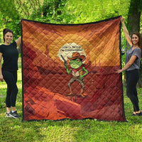 Cowboy Frog Outlaw Quilt with Desert Sunset Silhouette Pattern
