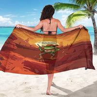 Cowboy Frog Outlaw Sarong with Desert Sunset Silhouette Pattern