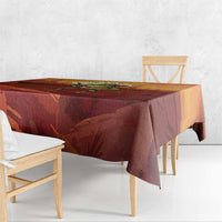 Cowboy Frog Outlaw Tablecloth with Desert Sunset Silhouette Pattern