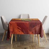 Cowboy Frog Outlaw Tablecloth with Desert Sunset Silhouette Pattern