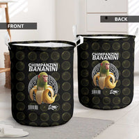 Chimpanzi Bananini Primate Laundry Basket with 3D Wireframe Globe Pattern