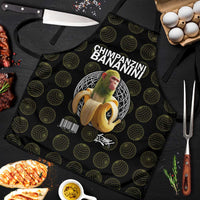 Chimpanzi Bananini Primate Apron with 3D Wireframe Globe Pattern