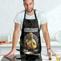 Chimpanzi Bananini Primate Apron with 3D Wireframe Globe Pattern