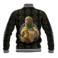 Chimpanzi Bananini Primate Baseball Jacket with 3D Wireframe Globe Pattern