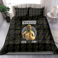 Chimpanzi Bananini Primate Bedding Set with 3D Wireframe Globe Pattern