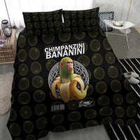 Chimpanzi Bananini Primate Bedding Set with 3D Wireframe Globe Pattern