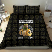 Chimpanzi Bananini Primate Bedding Set with 3D Wireframe Globe Pattern
