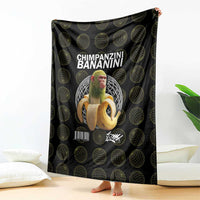 Chimpanzi Bananini Primate Blanket with 3D Wireframe Globe Pattern
