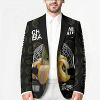 Chimpanzi Bananini Primate Blazer with 3D Wireframe Globe Pattern