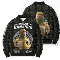 Chimpanzi Bananini Primate Bomber Puffer Jacket with 3D Wireframe Globe Pattern