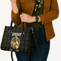 Chimpanzi Bananini Primate Leather Bag with 3D Wireframe Globe Pattern