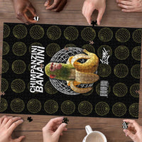 Chimpanzi Bananini Primate Puzzle with 3D Wireframe Globe Pattern