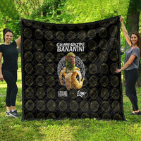 Chimpanzi Bananini Primate Quilt with 3D Wireframe Globe Pattern