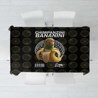 Chimpanzi Bananini Primate Tablecloth with 3D Wireframe Globe Pattern