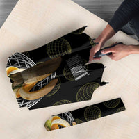 Chimpanzi Bananini Primate Umbrella with 3D Wireframe Globe Pattern