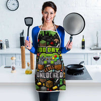 100 Days Level Unlocked Apron Gaming 100 Days of School Boys