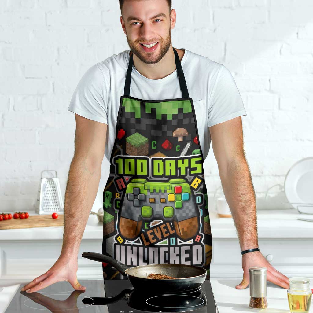 100 Days Level Unlocked Apron Gaming 100 Days of School Boys