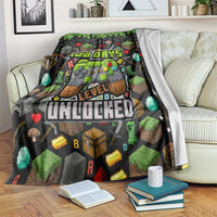 100 Days Level Unlocked Blanket Gaming 100 Days of School Boys