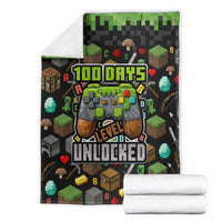 100 Days Level Unlocked Blanket Gaming 100 Days of School Boys