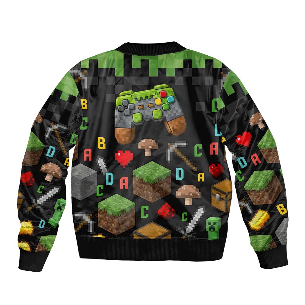 100 Days Level Unlocked Bomber Jacket Gaming 100 Days of School Boys