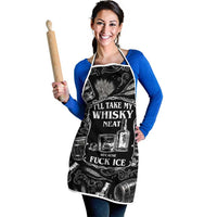 Whisky Neat Apron Vintage Bold Statement Design
