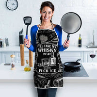 Whisky Neat Apron Vintage Bold Statement Design