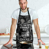 Whisky Neat Apron Vintage Bold Statement Design