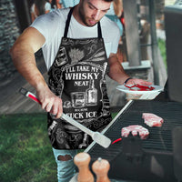 Whisky Neat Apron Vintage Bold Statement Design