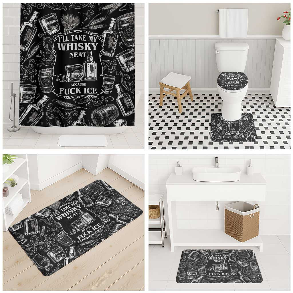 Whisky Neat Bathroom Set Vintage Bold Statement Design