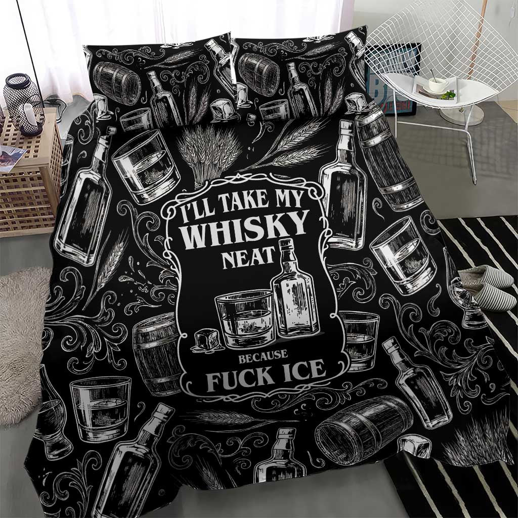 Whisky Neat Bedding Set Vintage Bold Statement Design