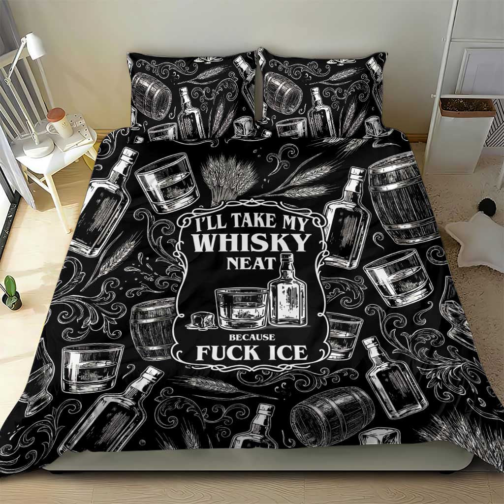 Whisky Neat Bedding Set Vintage Bold Statement Design