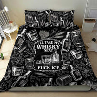 Whisky Neat Bedding Set Vintage Bold Statement Design