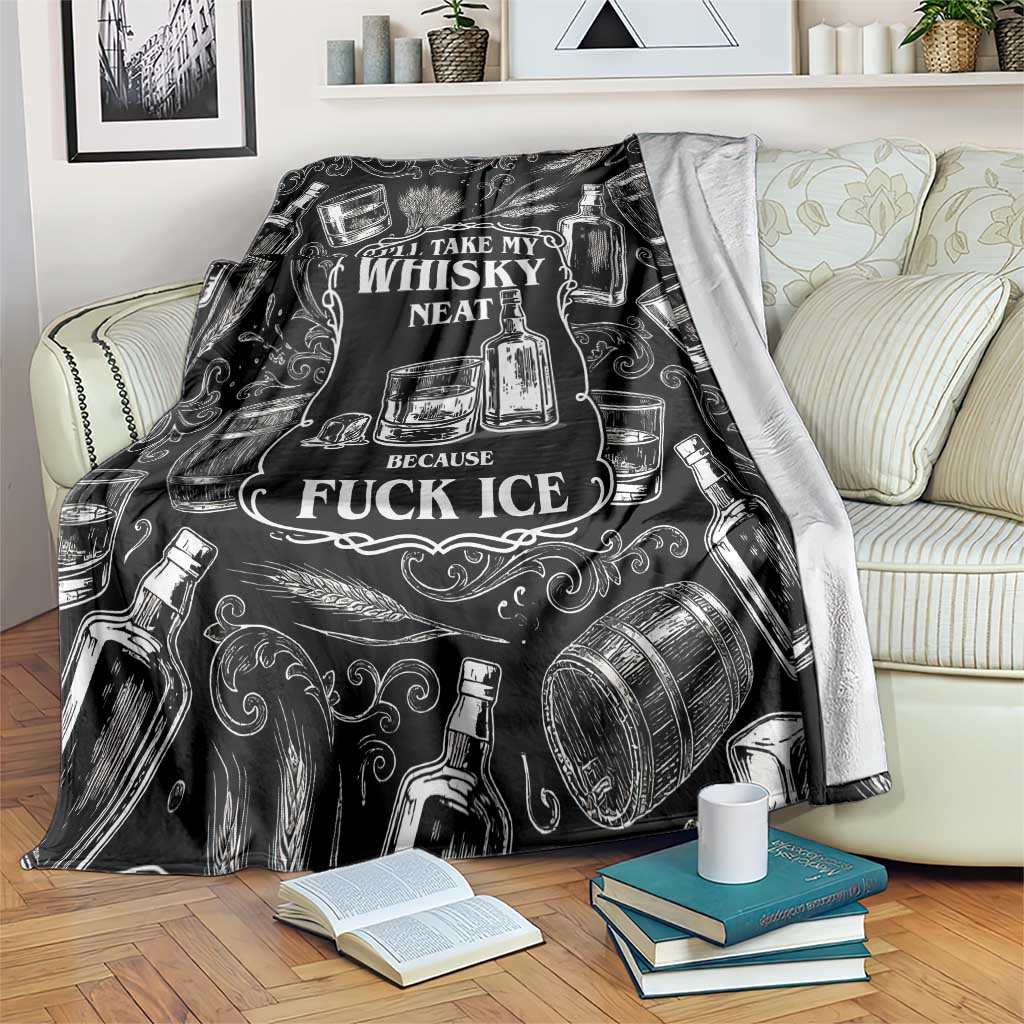 Whisky Neat Blanket Vintage Bold Statement Design