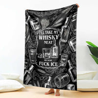 Whisky Neat Blanket Vintage Bold Statement Design