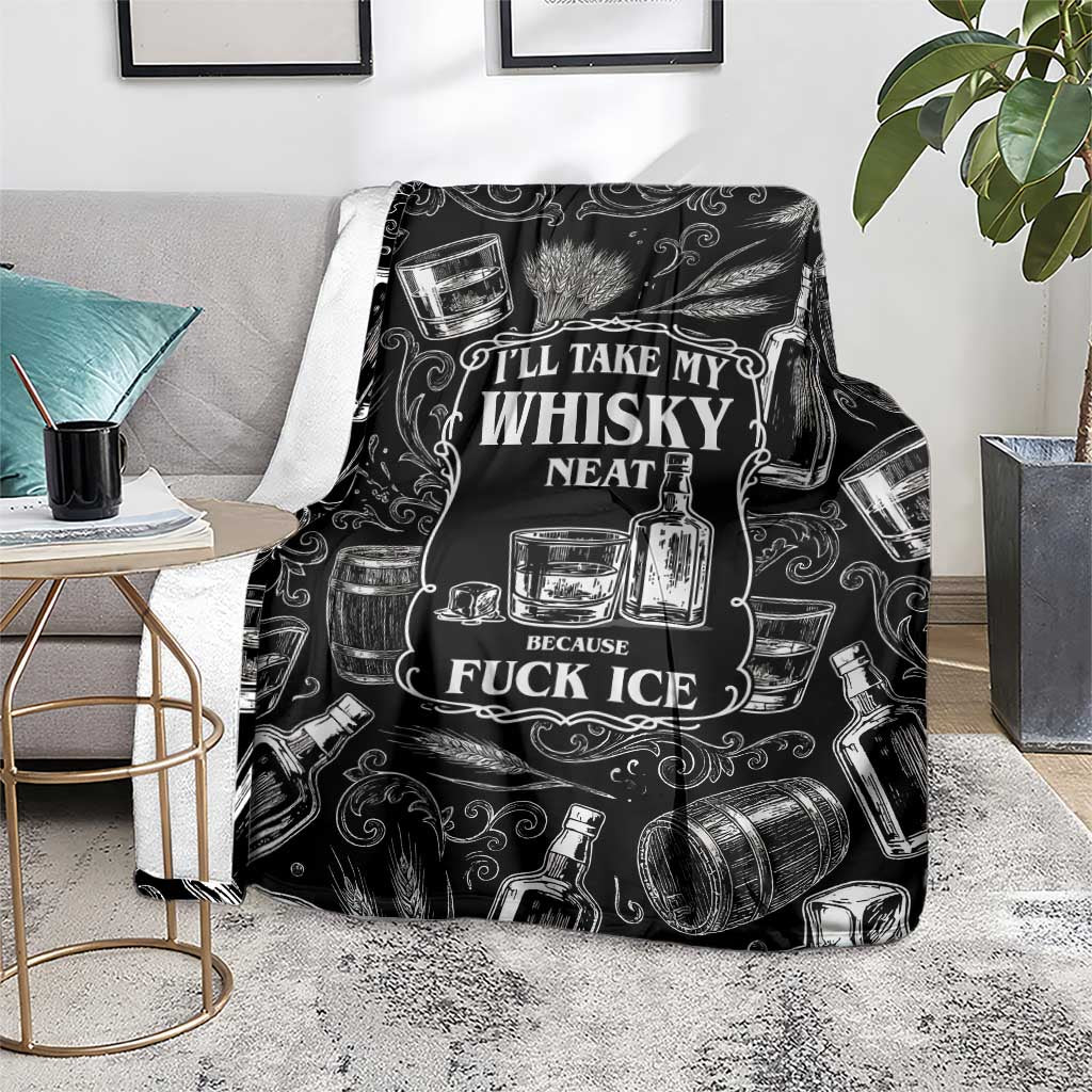 Whisky Neat Blanket Vintage Bold Statement Design