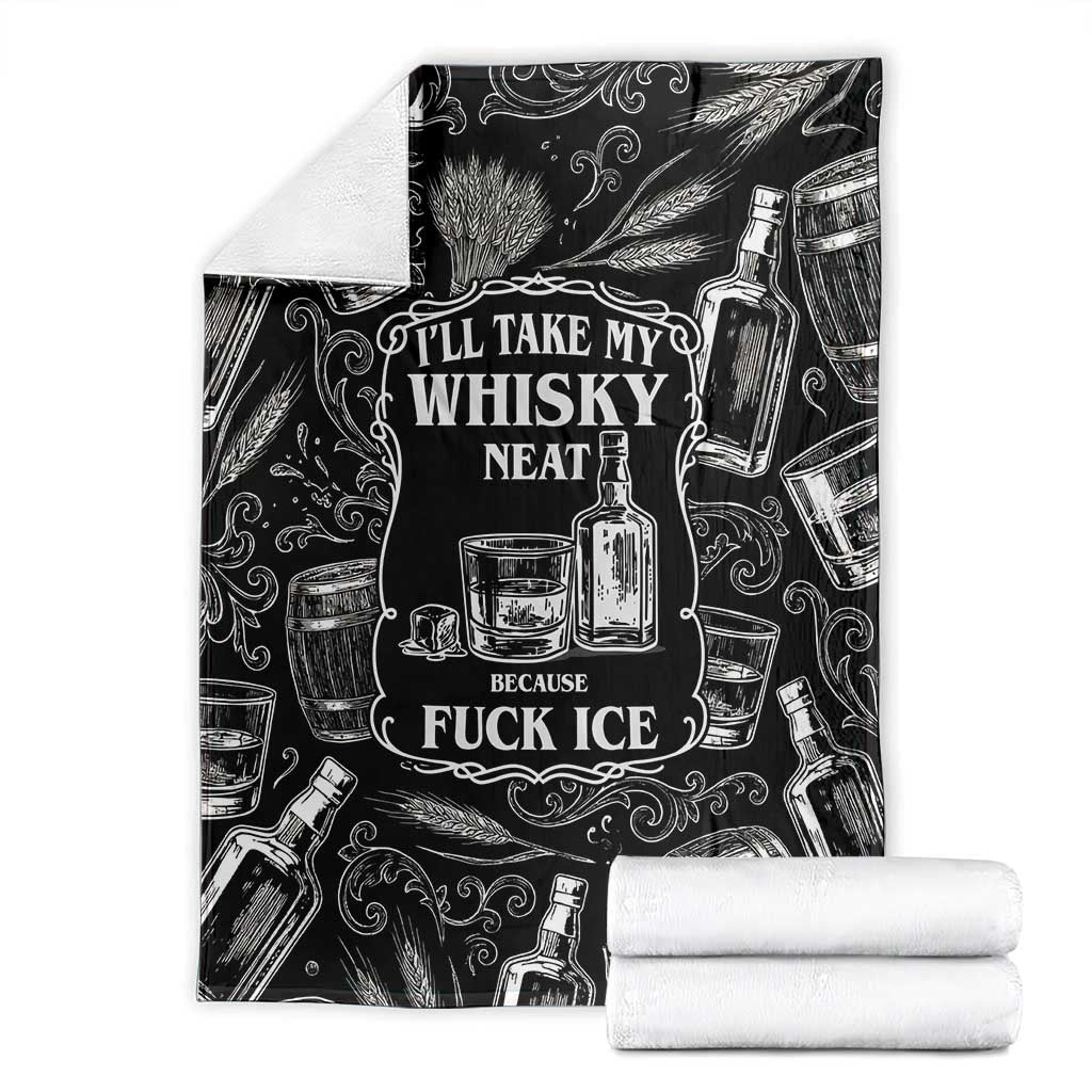 Whisky Neat Blanket Vintage Bold Statement Design
