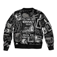 Whisky Neat Bomber Jacket Vintage Bold Statement Design